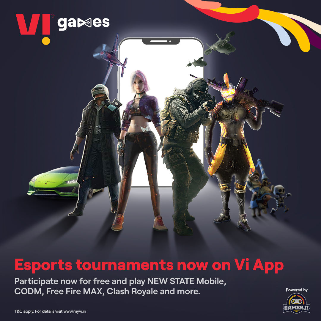 The platform will have popular #esports titles like Call of Duty Mobile, New State, Free Fire Max, Clash Royale, Asphalt 9 and more. Click here to access Vi Games on the Vi App: bit.ly/3JdvQGX. <a href="/GamerJiEsports/">GamerJi E-Sports</a>