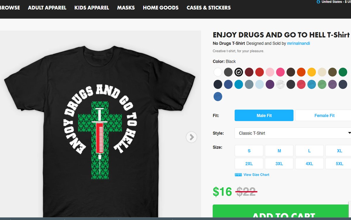mrinalnandi7's tweet photo. Please order here.
https://t.co/Vrj1nd9wYZ

Visit my link, more t-shirts design here.
https://t.co/a9p9wJD9ur

#nodrugs #justsaynotodrugs #drugsafety #nodrugstshirt
#nodrugs #drugsadicted #drugsdrugsdrugs #addict #googlecloudplatform #teepublic #teespring #etsyshop https://t.co/bMfvOsDpv8