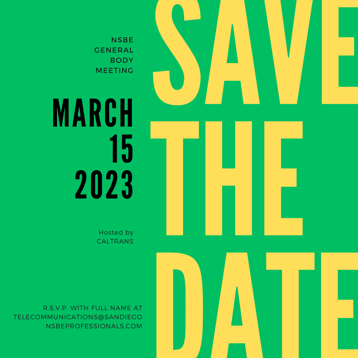 nsbesdpro's tweet photo. Thanks to everyone who attended the February general body meeting. Save the date now! We will be having our next one in a couple of weeks at CALTRANS. Physical address will be added soon-ish. https://t.co/IwM1al0HnW