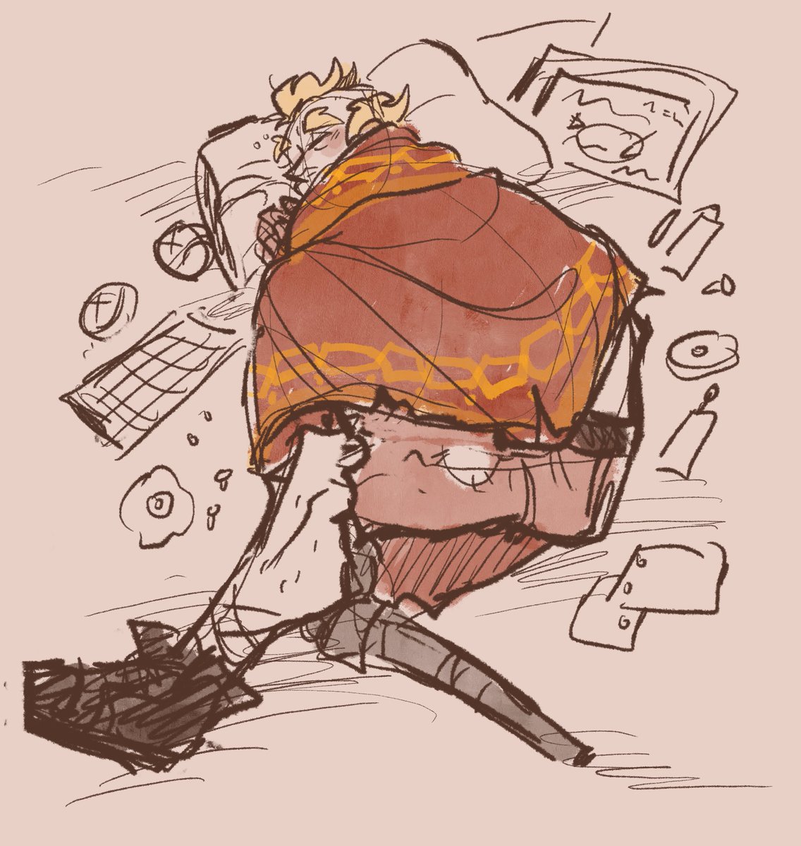 xmoonlitxdreamx's tweet photo. (ovw; junkrat, implied highboom)
saw some old art of junkrat in cassidy's cloak thing and thought it was cute... wanted to draw it too https://t.co/ZM1S3kmzUa
