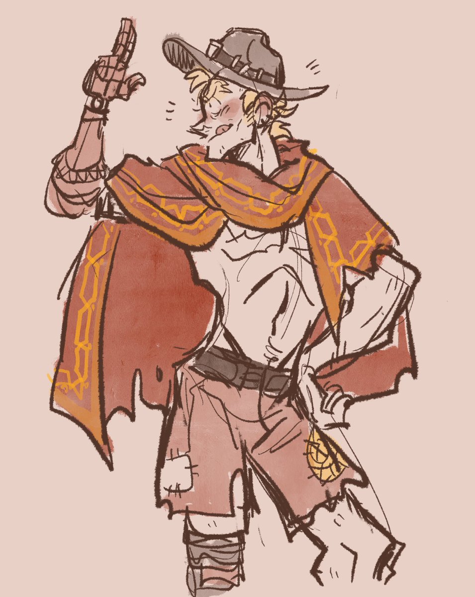 xmoonlitxdreamx's tweet photo. (ovw; junkrat, implied highboom)
saw some old art of junkrat in cassidy's cloak thing and thought it was cute... wanted to draw it too https://t.co/ZM1S3kmzUa