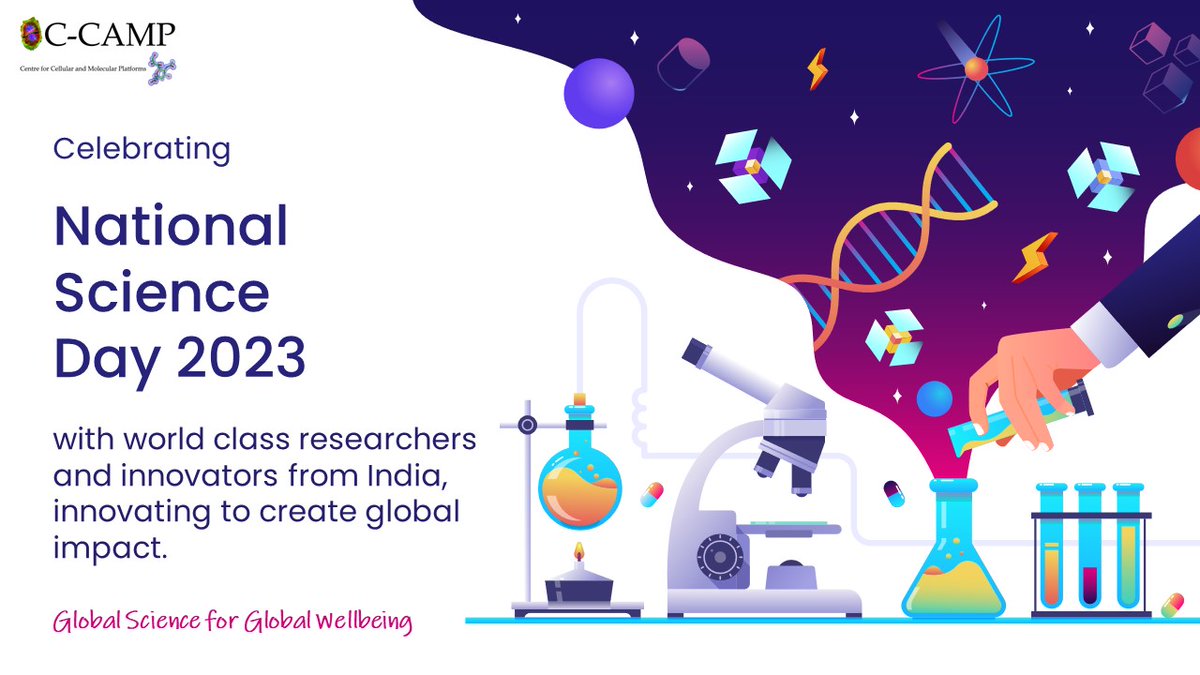 CCAMP_India's tweet image. Science is the path to a better society globally.

CCAMP is proud to be catalyzing societal impact in India and beyond with world-class research and innovation.

#ScienceforImpact #GlobalScience #GlobalWellbeing #NationalScienceDay2023 

@DrJitendraSingh @Taslimarif