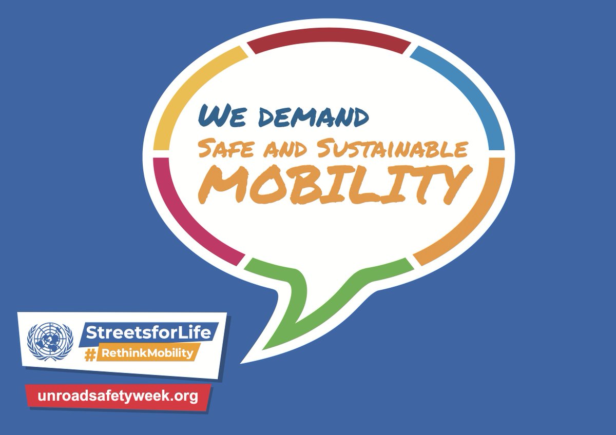 Save the date! 🗓 UN Global Road Safety Week #RethinkMobility is coming this May 15 - 21 with a focus on the importance of walking, cycling & using public transport 🚦 Go to our website who.int/campaigns/un-g… for more information 💻 #UNGRSW #RoadSafety