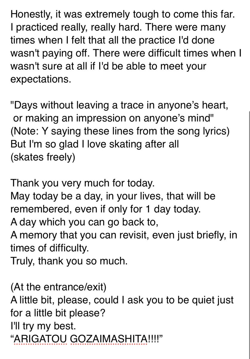 marika_yuzu's tweet photo. I had several requests to translate Yuzu’s final speech in GIFT after he performed SEIMEI, so here’s my version. https://t.co/IHGOc6TEVt