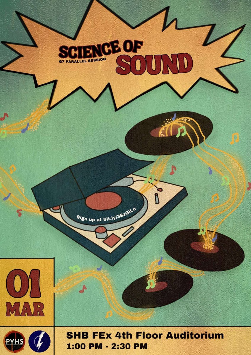 pyhs_pshsmc's tweet photo. Can you hear it? 😲👂🤚 

It’s the sound of PYHS and Samapi’s Science of Sound 🔊 parallel session tomorrow!

Learn more about the physics behind sound 🎚 and music 🎸 from our speakers Mo David and Jer Segara of Batch 2023! 

Don’t miss it! Sign-up now at https://t.co/nFrtbRX2OC https://t.co/D49VER9hRG