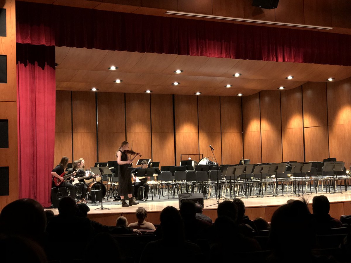 Prescott_HS's tweet photo. Mr. Canfield and the PHS Garage Band doing some structured improve live on stage at the band concert tonight. https://t.co/ACgQpg9Knf