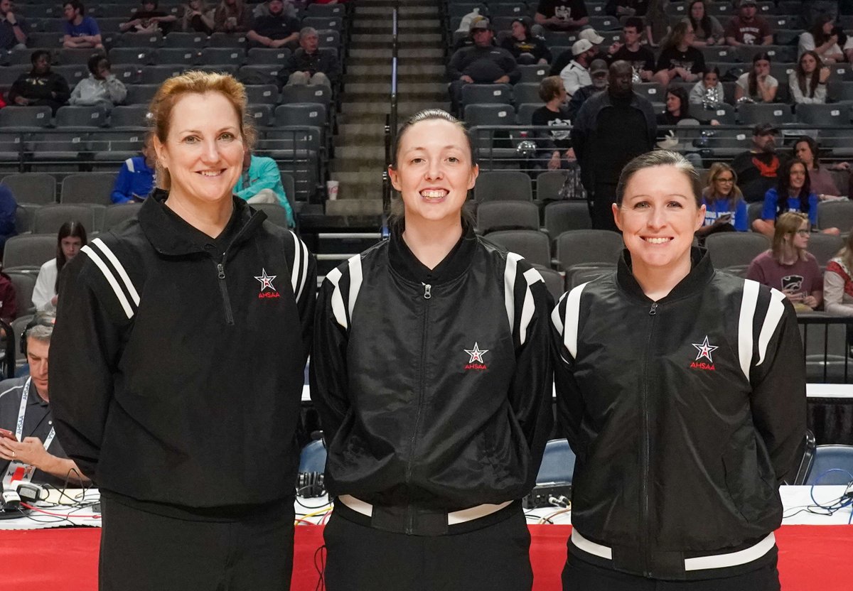 AHSAAUpdates's tweet photo. Today's officials for Cold Springs vs. Lanett in the 2A Girls Semifinals https://t.co/THArEGMlIX