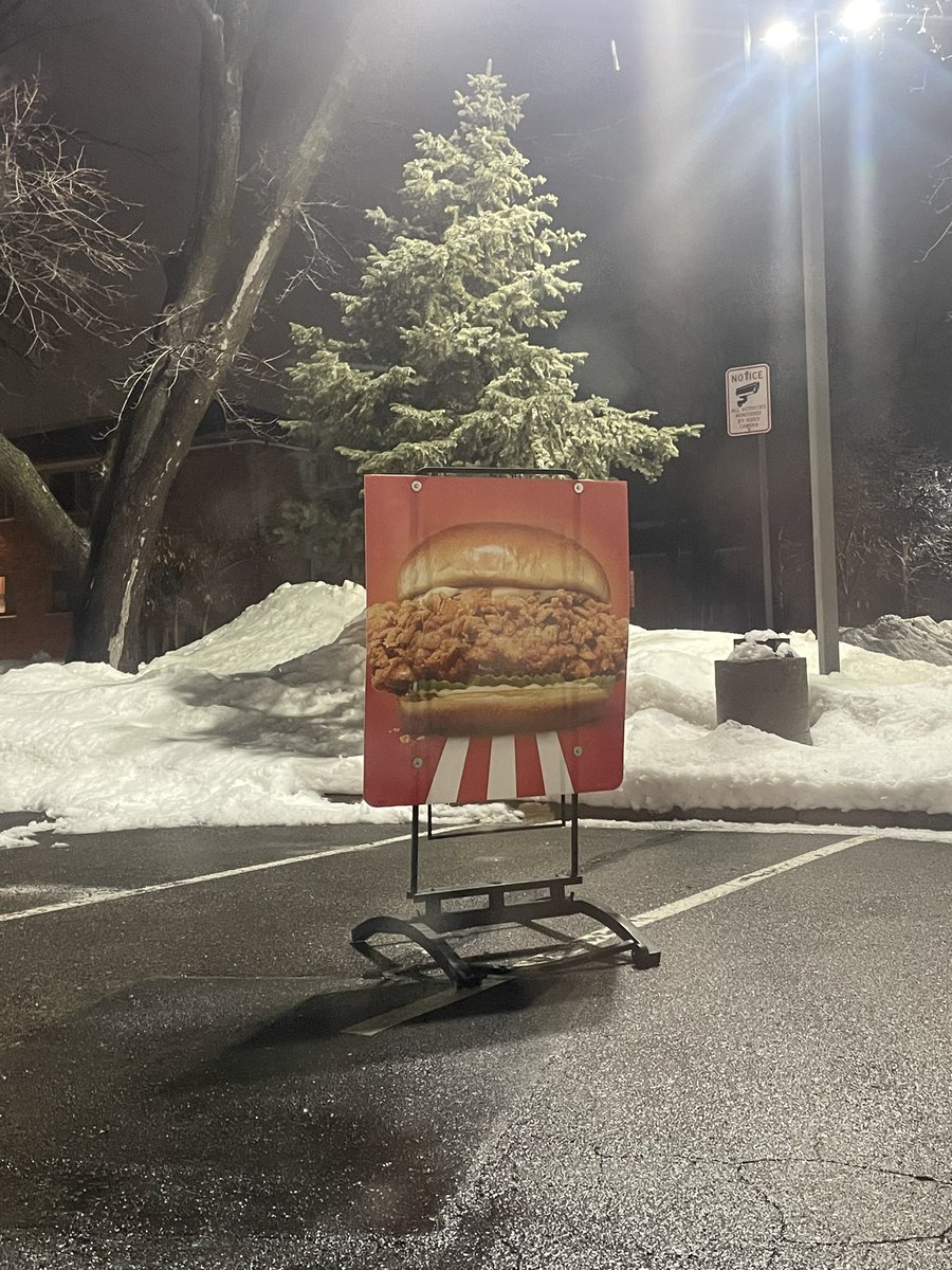 _annecolwell's tweet photo. the way this chicken sandwich is standing by itself right now is so funny to me https://t.co/wBv1pBGUrJ