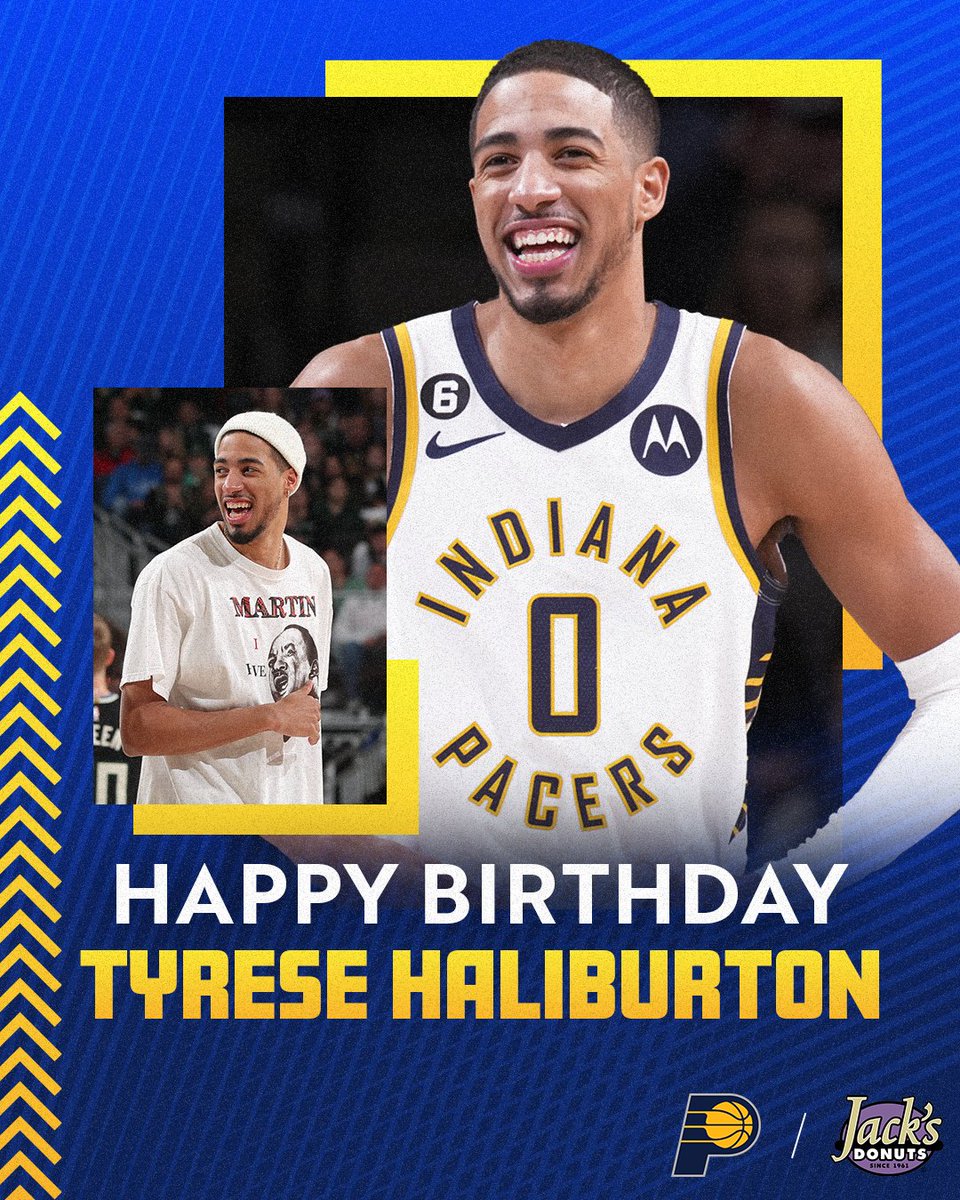 RT to wish Tyrese Haliburton a very HAPPY BIRTHDAY.🎉

<a href="/jacksdonuts/">Jack's Donuts</a> | #sponsored