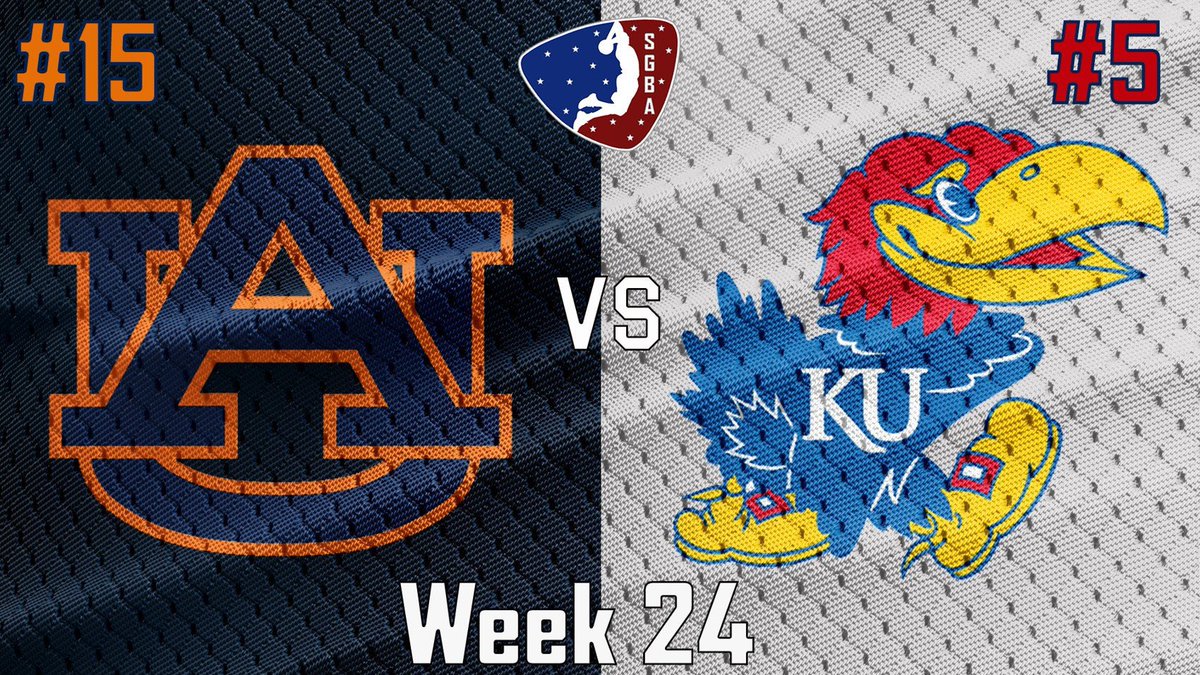 <a href="/SGBA2K/">SGBA</a>

JOIN US TONIGHT ON TWITCH 💜

#5 KU takes on #15 AUB as Matt Thomas looks to solidify their #PlayoffHopes 👀

We will be live at 9PM EST ✅