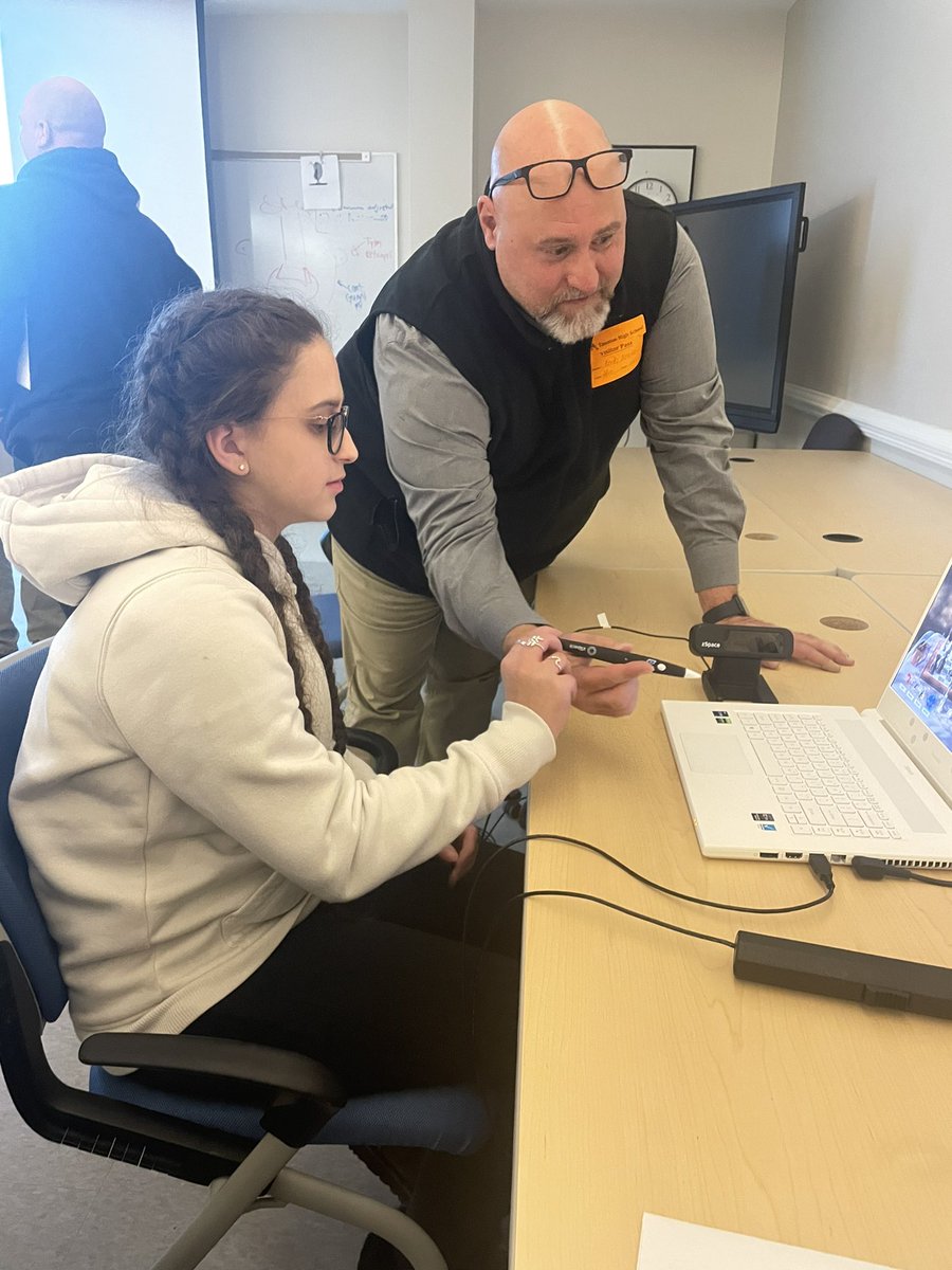 darlahartung's tweet photo. @Taunton_Schools @tauntonhstigers Mrs. Keenan and students Rylie Roderick &amp; Liliana Babij enjoying simulation technology during our Construction Craft Laborer (CCL) program advisory meeting this afternoon! 🤗#CTECCL https://t.co/1IP3cZSJWX