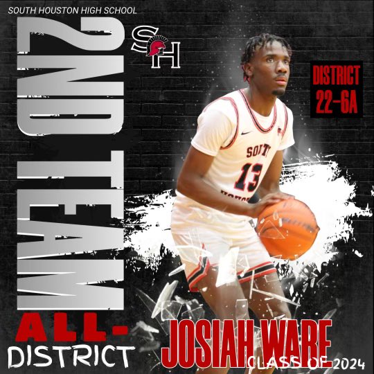 South Houston Basketball (@sohobasketball) on Twitter photo Congratulations <a href="/Josiahware12/">josiah ware</a> on being selected to the All-District 22-6A 2nd team. #WinTheDayEveryday
<a href="/sohofootball/">TROJAN PRIDE</a> <a href="/PasadenaCitizen/">Pasadena Citizen</a> <a href="/PasadenaISD_TX/">Pasadena ISD</a> <a href="/SHHSTrojans/">South Houston HS</a> Congratulations <a href="/Josiahware12/">josiah ware</a> on being selected to the All-District 22-6A 2nd team. #WinTheDayEveryday
<a href="/sohofootball/">TROJAN PRIDE</a> <a href="/PasadenaCitizen/">Pasadena Citizen</a> <a href="/PasadenaISD_TX/">Pasadena ISD</a> <a href="/SHHSTrojans/">South Houston HS</a>