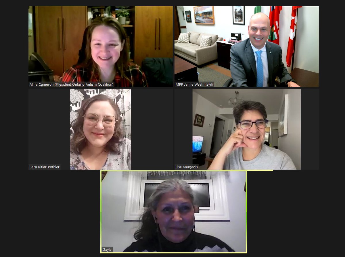jamiewestndp's tweet photo. I want to thank Gayle, Sara and Alina for meeting with MPP @LiseVaugeois and I to discuss #Autism in Northern Ontario. The entire @OntarioNDP Caucus is looking forward to meeting with all the delegates from the @OntAutism Coalition at Queen's Park next Monday. #NeedsBasedFunding https://t.co/vIkCOHHqs6