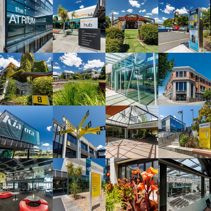 KeyImagery's tweet photo. It was the perfect day in January to capture some updated shots of the city campus for Wintec | Te Pukenga. Beautiful blue skies meant the colours were bright and saturated. Such a lovely campus in the middle of Hamilton City https://t.co/Q3O83joJgA