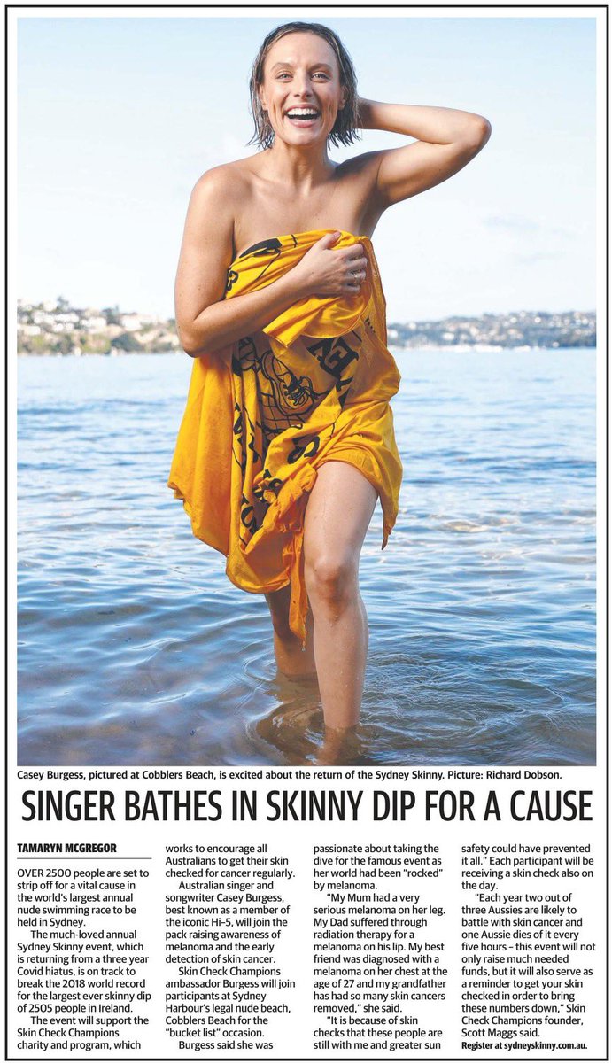 Join us <a href="/TheSydneySkinny/">The Sydney Skinny</a> on March 12 to help raise awareness for #skincancer <a href="/SkinCheckChamps/">Skin Check Champions</a> <a href="/dailytelegraph/">The Daily Telegraph</a> x