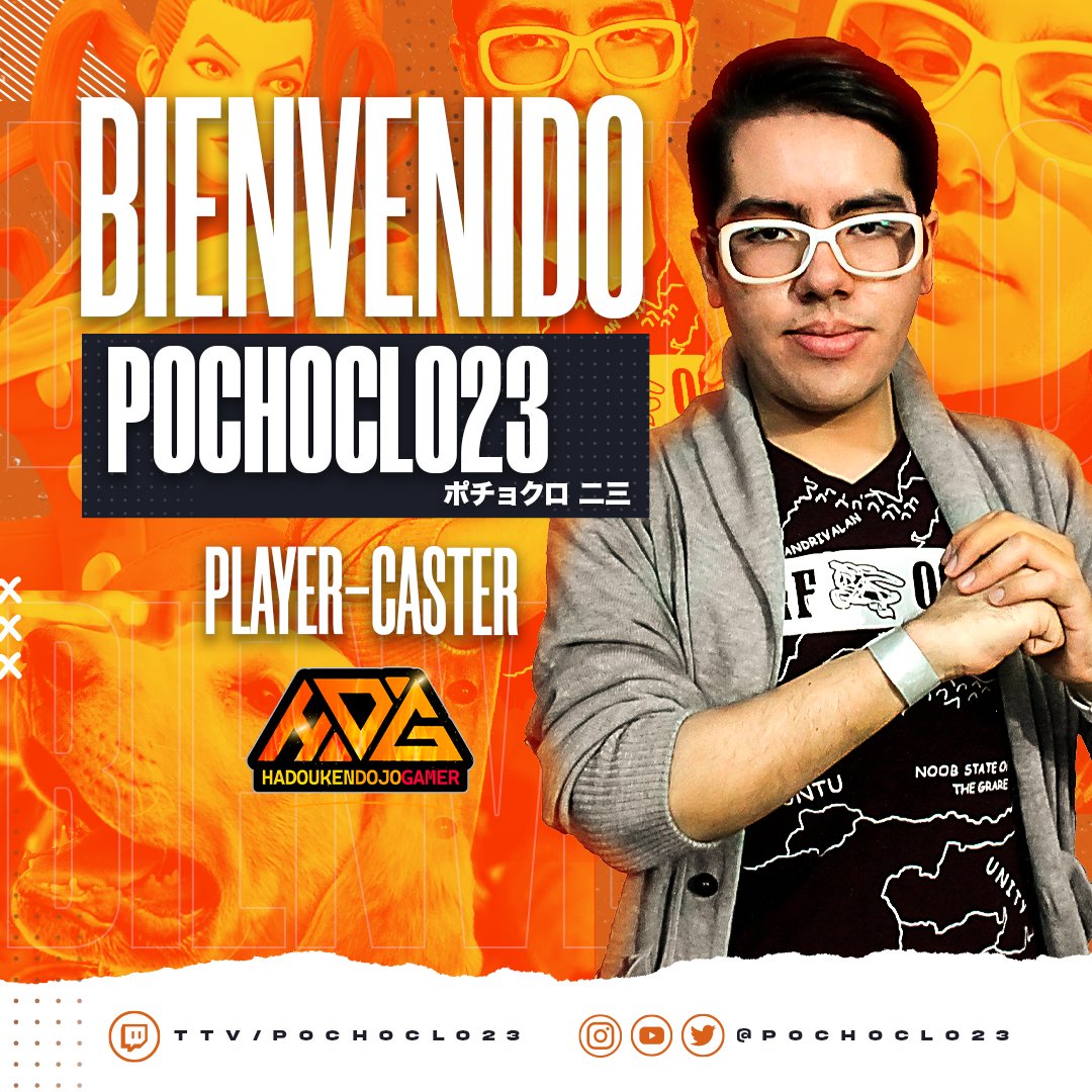 HDGTeam_'s tweet photo. El Día de Hoy nos complace anunciar de manera oficial que @Pochoclo23 , Destacado player, caster y creador de contenido de Fighting Games se integra a las filas de #HDGTeam, confiamos en que sus basta experiencia en la escena competitiva será un gran aporte para que el equipo. https://t.co/5xDGOTs3M7