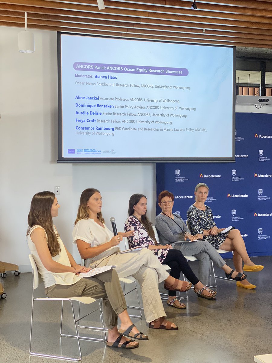 <a href="/freyacroft/">Freya Croft</a> #ANCORS research fellow gave us a brilliant outline of her ocean governance framework that focuses on achieving fairness, preventing harm &amp; respecting rights to ensure that equitable governance is facilitating individuals, communities and ecosystems to flourish #OPRI