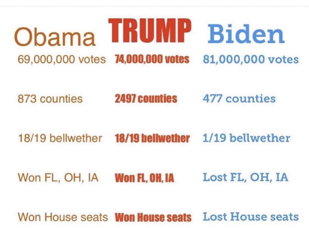 TheRightMelissa's tweet photo. @TheLeadCNN @oliverdarcy I’ll just leave this right here for everyone to come to their own conclusions. You don’t need Fox News or any other network tell you anything. Just use common sense #StollenElection https://t.co/i22GqNaCZK
