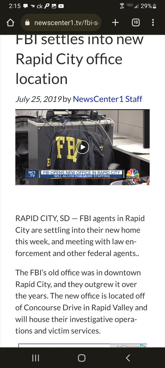 invictus57701's tweet photo. @FBIMinneapolis Is there in fact an FBI field office in Rapid City? There is no information on the FBI's website for the office mentioned below. https://t.co/WZuCLV7u9i