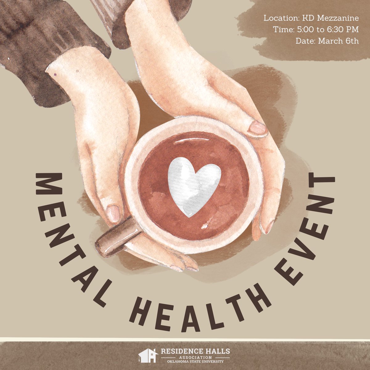 OkState_RHA's tweet photo. At RHA Mental Health Night, you will have the ability to learn about care resources on campus and be able to talk to some liaisons of those organizations and facilities. We will also be hosting Pete’s Pet Posse and bringing in TONS of Panera drinks and snacks! https://t.co/hWTGoEEE6V