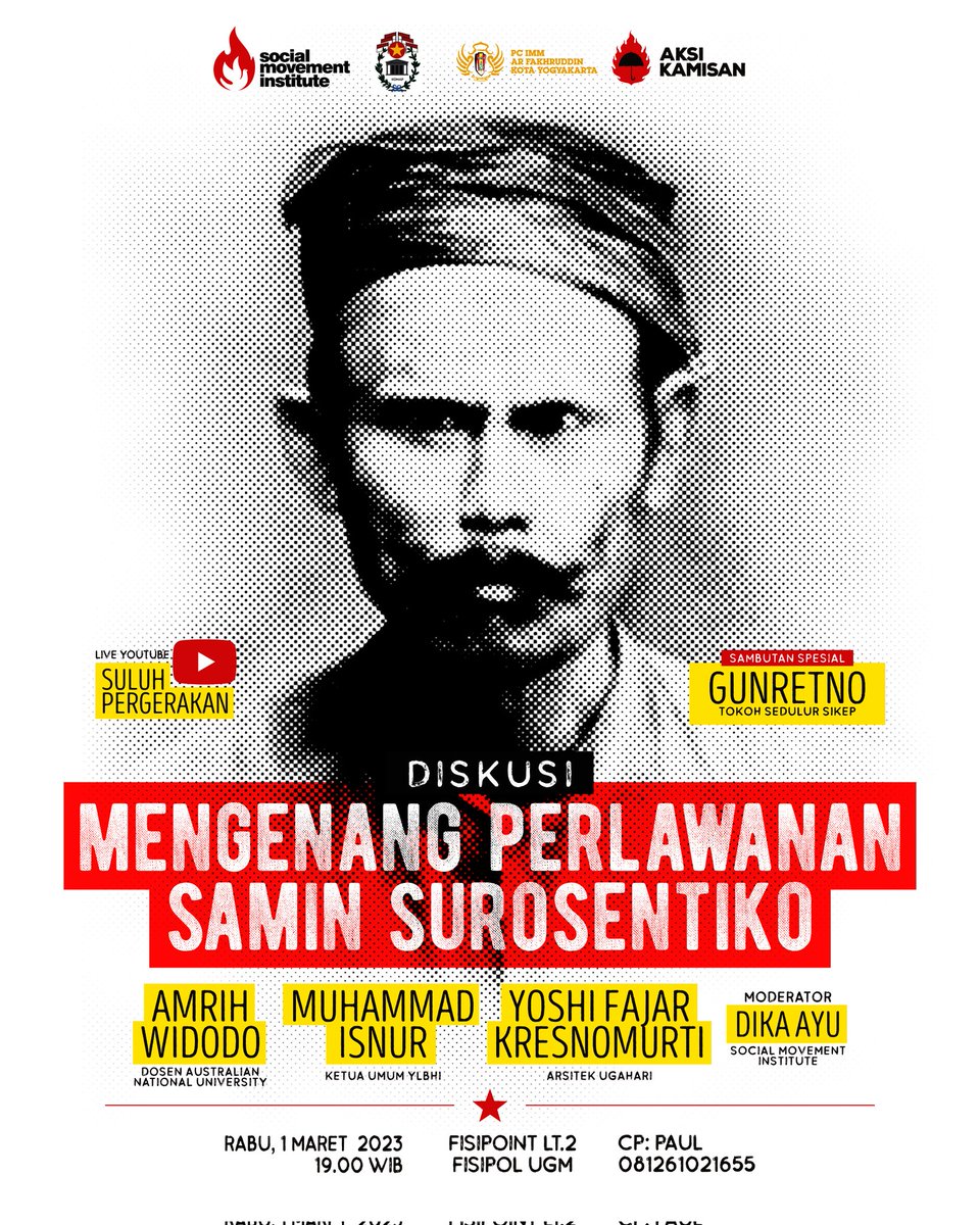 suluhpergerakan's tweet photo. Diskusi kali ini mencoba menjawab hal-hal lain yang kita perlu tahu dari Samin Surosentiko. Sebagai sebuah pengetahuan, gerakan ini bisa menjadi inspirasi. Dalam hal perjuangan, ia dapat menjadi alternatif di tengah kebuntuan gerakan hari ini. https://t.co/uwwcIyO9gd