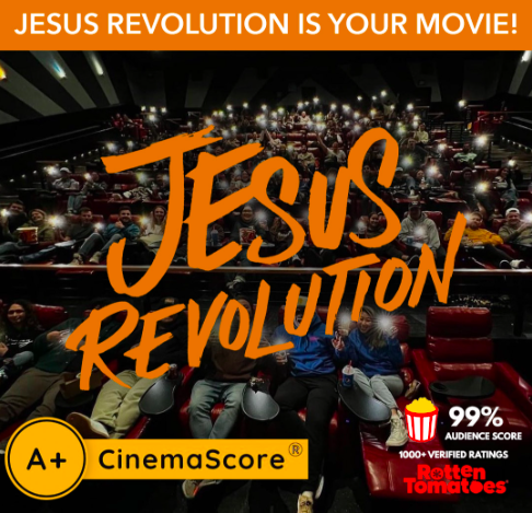 MattDickerson's tweet photo. YOU showed Hollywood that we’re still here. And they’re paying attention.

Thank YOU for making history with us!

It’s hard to put into words the effect JESUS REVOLUTION is already having. Lives being changed means infinitely more than any accolades or box office reporting. ☝🏼 https://t.co/dDm14vBn67