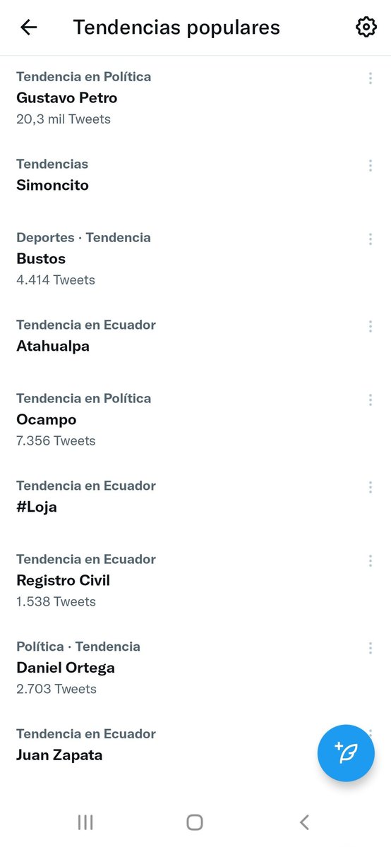 Que alguien me explique qué tiene que ver estas tendencias en el #Ecuador 🇪🇨 cuando estamos al borde de otra crisis social 🤔🤔 Orden del #NarcoEvassor 🤔🤔♿️♿️ vamos al #ParoNacionalec #ParoNacional porque vamos...✊🏼😕