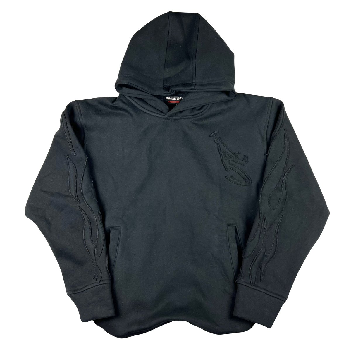 panacea_studios's tweet photo. BLACK Evil World Hoodie 🌍 
Available Friday, March 10th 7pm EST for Panacea Day (2 years) 
• Long Overdue for the return 
• 100% cut n sewn
•550gsm organic cotton 
•Adjustable boxy cropped fit
• Puffprint back 

$65 https://t.co/OmV6p9pyq7