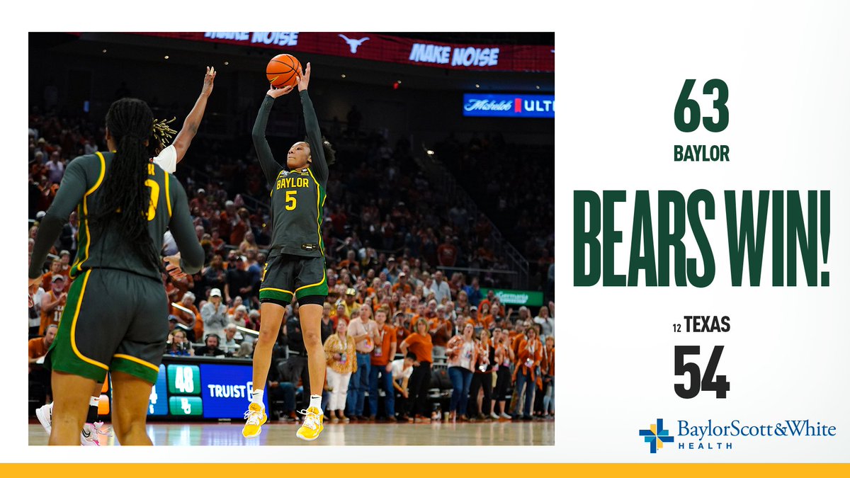 BaylorWBB's tweet photo. BEARS WIN BIG IN AUSTIN!!

#SicEm | #GreaterThan https://t.co/eqKZDPZI8Z