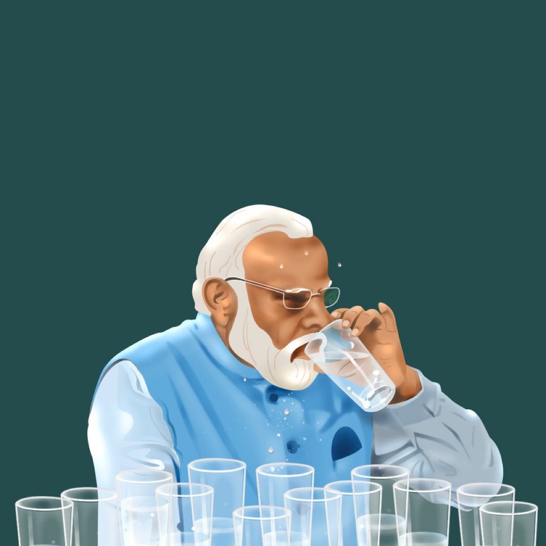 soumakpalit1's tweet photo. Mr. Prime Minister, drink as much water as you need but answer the questions on public issues and interest in the Parliament as it's a fundamental protocol in a Democracy.

#AdaniScam2023 #MuteModi https://t.co/XWwdmyrSld