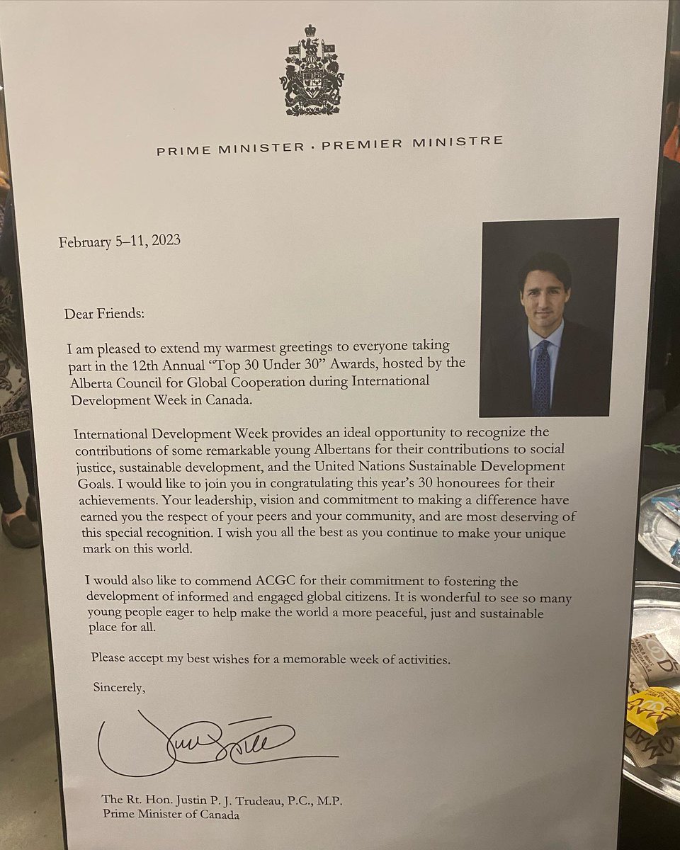 Here is a very happy Nicole.

I'm a few weeks late on this post, but I'm very excited to be one of the Alberta Council for Global Cooperation's 'Top 30 Under 30' recipients for this year. A big thank you to @acgc_now and @aravaniartproject for the beautiful artwork.