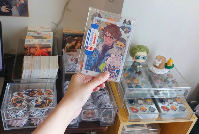 all my merch for local and intl shop orders are here! i'll be packing them shortly  will most likely be packing for the entirety of march so please bear with me! i'll do my best  