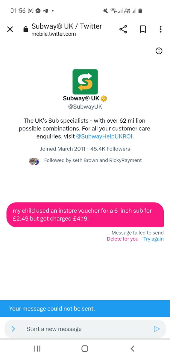 ZoeRoss21's tweet photo. @SubwayUK https://t.co/EY2BG7s3RW