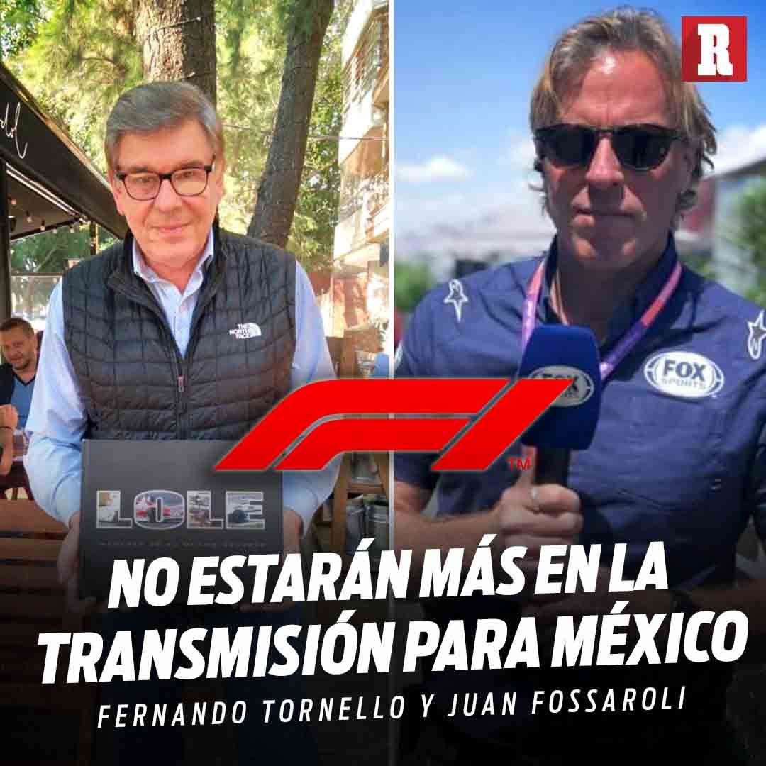record_mexico's tweet photo. ADIÓS, “AMIGOS DE AMÉRICA” 🥺

Fernando Tornello y Juan Fossaroli no seguirán en las transmisiones de la F1 para México a partir de este año, según informa Tribuna Deportiva.

La narración y comentarios para nuestro país estarán encabezados por Luis Manuel López y Diego Mejía. https://t.co/TpEd0815Ln