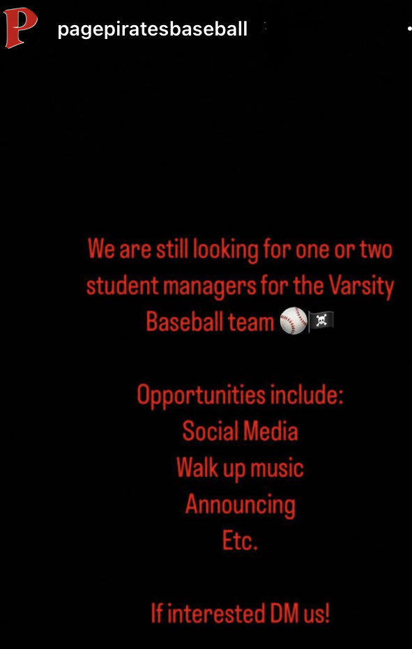 ⁦<a href="/PagePiratesATH/">Page High School Athletics</a>⁩ ⁦<a href="/ParkerMaynard5/">Parker Maynard</a>⁩… Pirates, we need you!