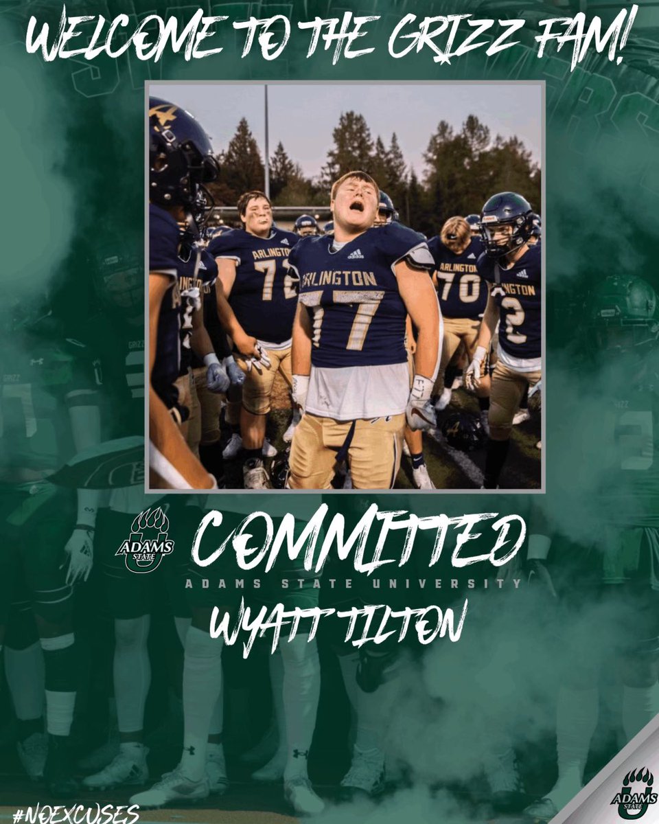 tilton_wyatt's tweet photo. Excited to announce I’ve committed to Adams State university!! #FTM @CoachJHarrison_ @Coach_BPerkins @firemanHD_rider @RealMG96 @TFordFSP @ASUGrizzlies @AdamsStateFB @AHSFlyEaglesFly @thecoachpete @DoubleK07 @ahstrack https://t.co/fSf6560gQh