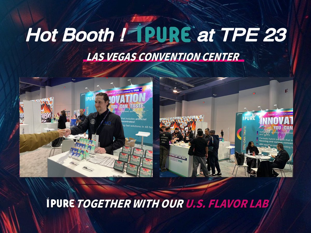 ipurejuicecom's tweet photo. What a great time at TPE23! #TPE23
The event was a complete success.@totalproductxpo
#ipure Looking forward to seeing you next time. #Vape
Welcome to our lab in the U. S. #ipurejuice #Vapelife #Vapers
🥳🥳🥳 https://t.co/FAyO8nmdWM