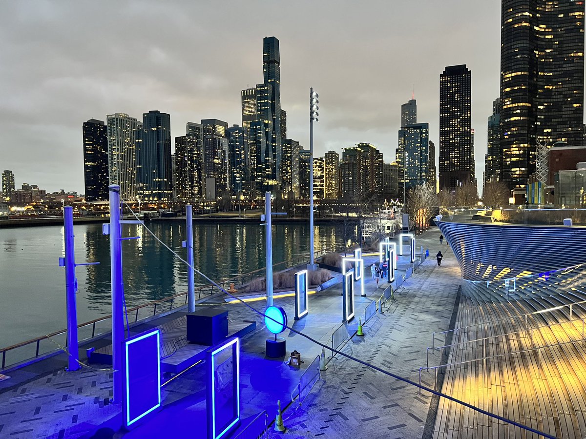 nostalgichm's tweet image. We did it! From wednesday at @NavyPier you can enjoy #SOLSTICE! Its changing lights mingle with those of the #Chicago skyline and the evocative sounds will take you to an unforgettable place. A fascinating artwork by @IregularStudio, made by #JackWorld. #artinstallation