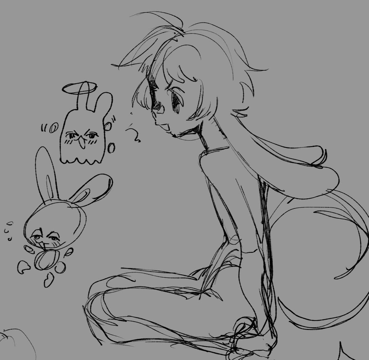 bonssei's tweet image. Quick bun sketch/wip dump