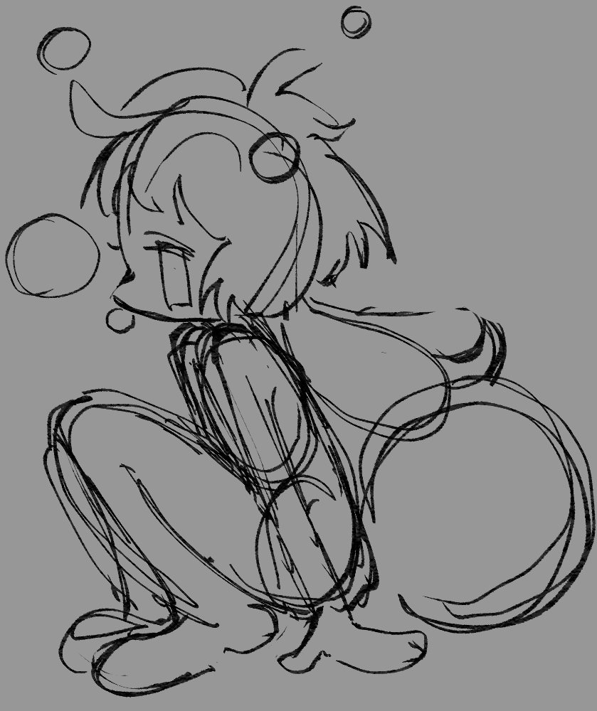 bonssei's tweet image. Quick bun sketch/wip dump