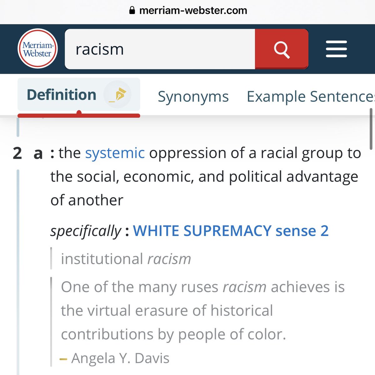 sadlertj's tweet photo. @ArsenalReport @politicalmablog @RevJacquiLewis Dude. Didn’t you just tell them that racism isn’t systemic. Then you shared a definition that says it is. How’s that slap of reality feel. https://t.co/D4qgJ8pvMS