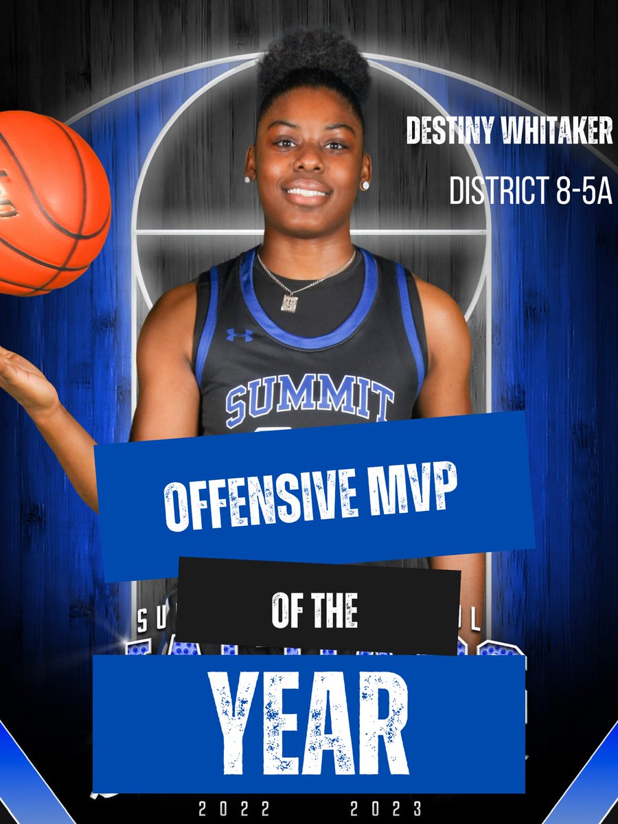 Congratulations to our Senior Destiny Whitaker for being named District 8-5A Offensive MVP! This kid is a 🪣getter and will be truly missed! Can’t wait to see what she does at the next level! Go Be Great <a href="/DestinyW2023/">Destiny</a> ‼️💙🐆🏀<a href="/UIWWBB/">UIW Women's Basketball</a>