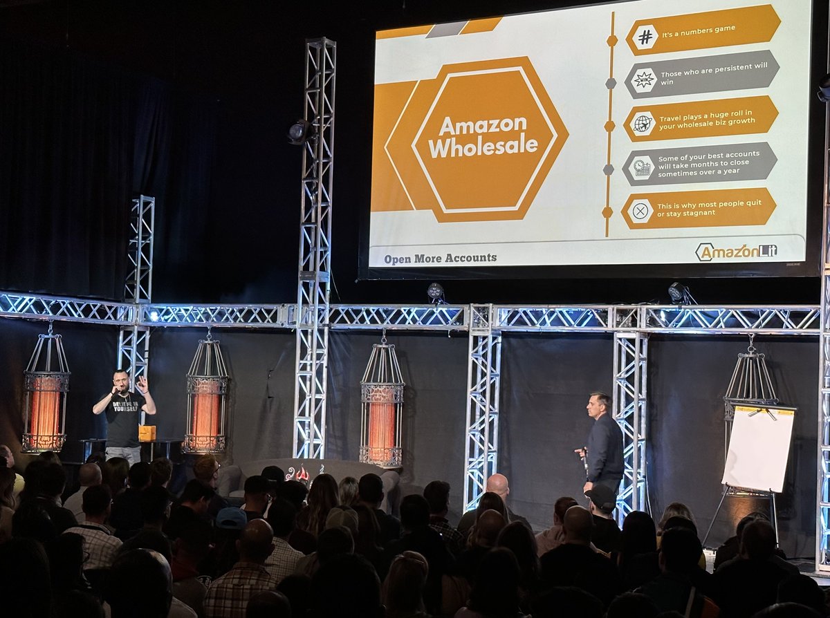 ecomprofitpath's tweet photo. Eric &amp; Sebastian Opening Business Growth Hacks Live, 2023 
"How to Open Wholesale Accounts"
#ASDLV #ASDLV2023 #ASDmarketweek #AmazonLit
Notoriety, Las Vegas https://t.co/6Ck6CbTCE1