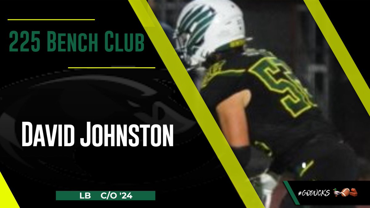 BretVendrick's tweet photo. Two more names added to the board today!!! Congrats to @djohnst20 and @ColeFrey22 for making the 225 and 200 Bench Clubs respectively.  Way to work fellas!! 🦆🏈🧱 #Goducks @OHSDuckNation #BrickByBrick https://t.co/W92aFMoEZd