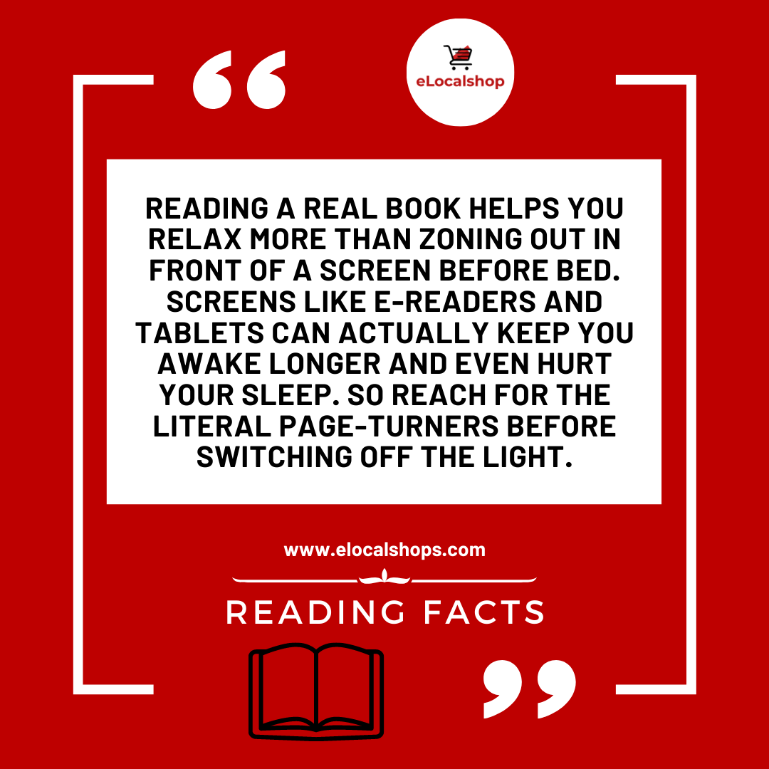 ELocalshop's tweet photo. Reading before bed can improve your sleep and help you sleep better at night.
#elocalshop #elocalbookstore #books #readingbeforebed #readingfacts #factsaboutreading https://t.co/wxl99LeiuK