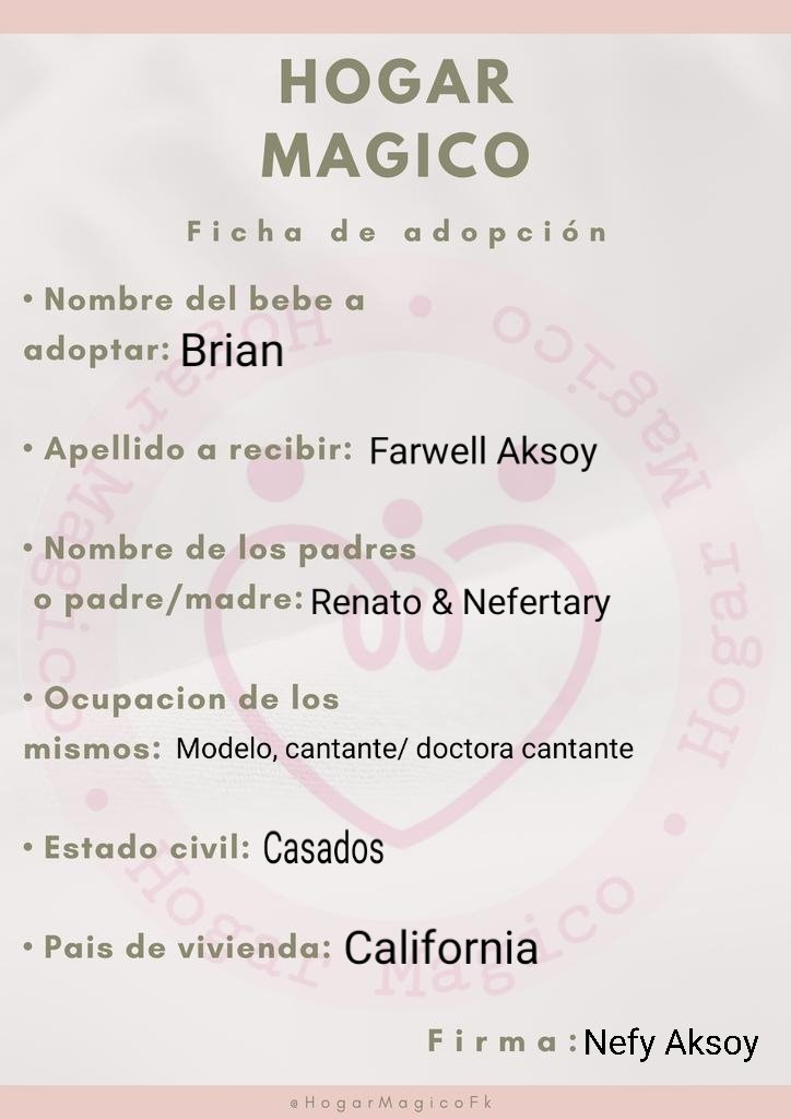 🤩🎉 NUEVO COMIENZO! 

Nuestro pequeño Brian ya tienen una nueva familia y estan esperando con ansias por ir a su nuevo hogar!

🤩Felicidades <a href="/NefertaryDyath/">=͟͞♡ 𝑵𝒆𝒇𝒚</a>