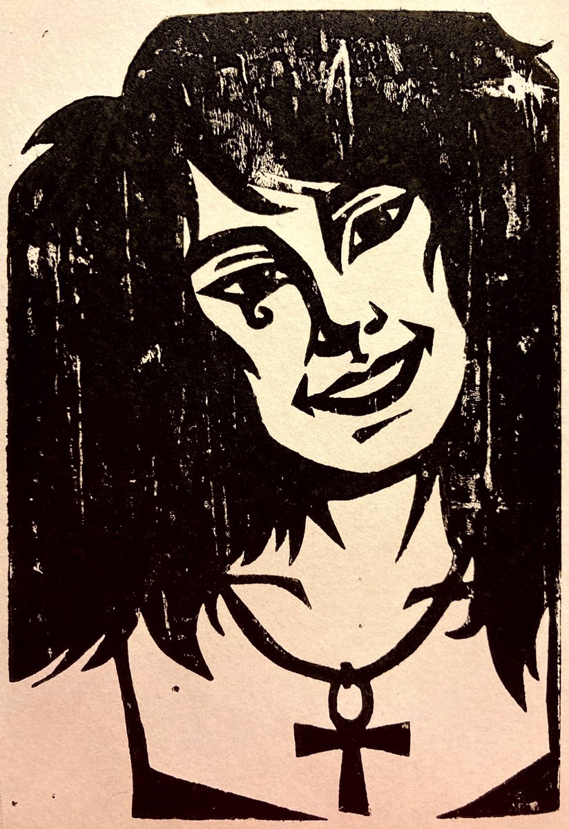 therealryouko's tweet photo. linocut time 👍

[ Death of the Endless , Sandman ] https://t.co/Og90afzM0g