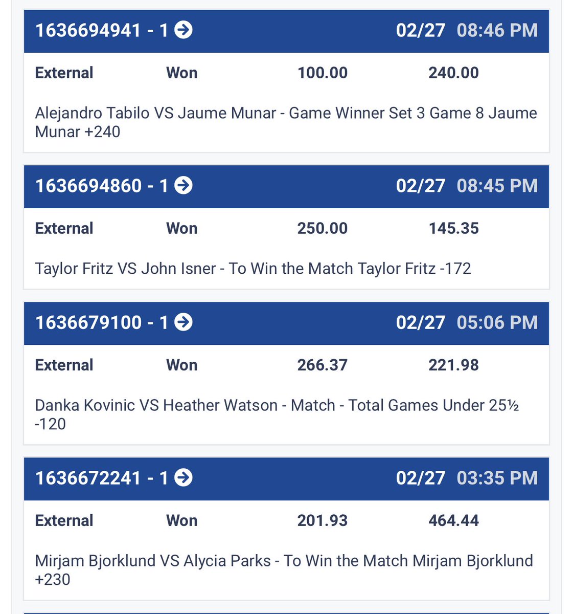 MeatSweatsCash's tweet image. It has been wayyy too long my friends. I know I have lost a lot of followers and credibility being out of the game for so long…

1st day back and we crush it… 

5-0 + 7.75 Units 

Not every day will be this great but hey.. come check it out. We’re FREE!
 
Link in Bio.