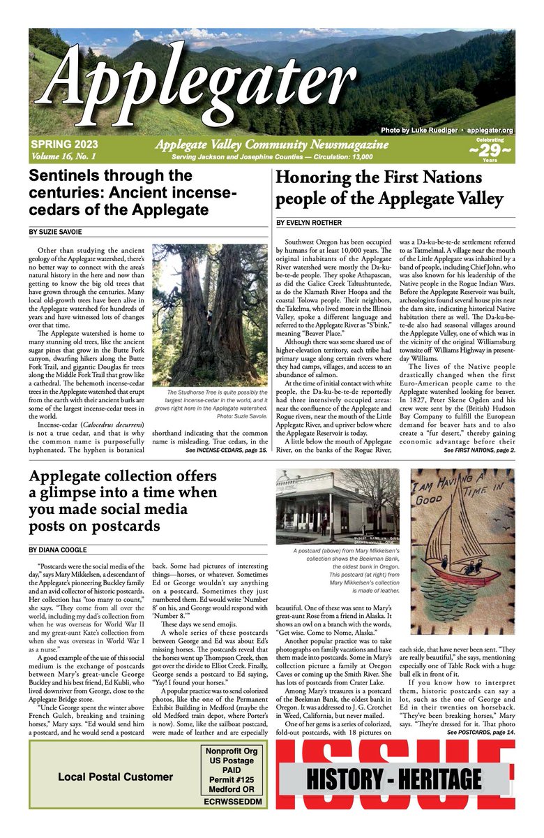 ApplegaterNews's tweet photo. Looking for a sign of spring?

There may be snow on the ground, but there’s a bit of spring in your mailbox—the spring edition of the Applegater, that is!

It’s loaded with articles on the “History-Heritage” theme, which is new this spring, as well as 1/x https://t.co/X5DblazJOk