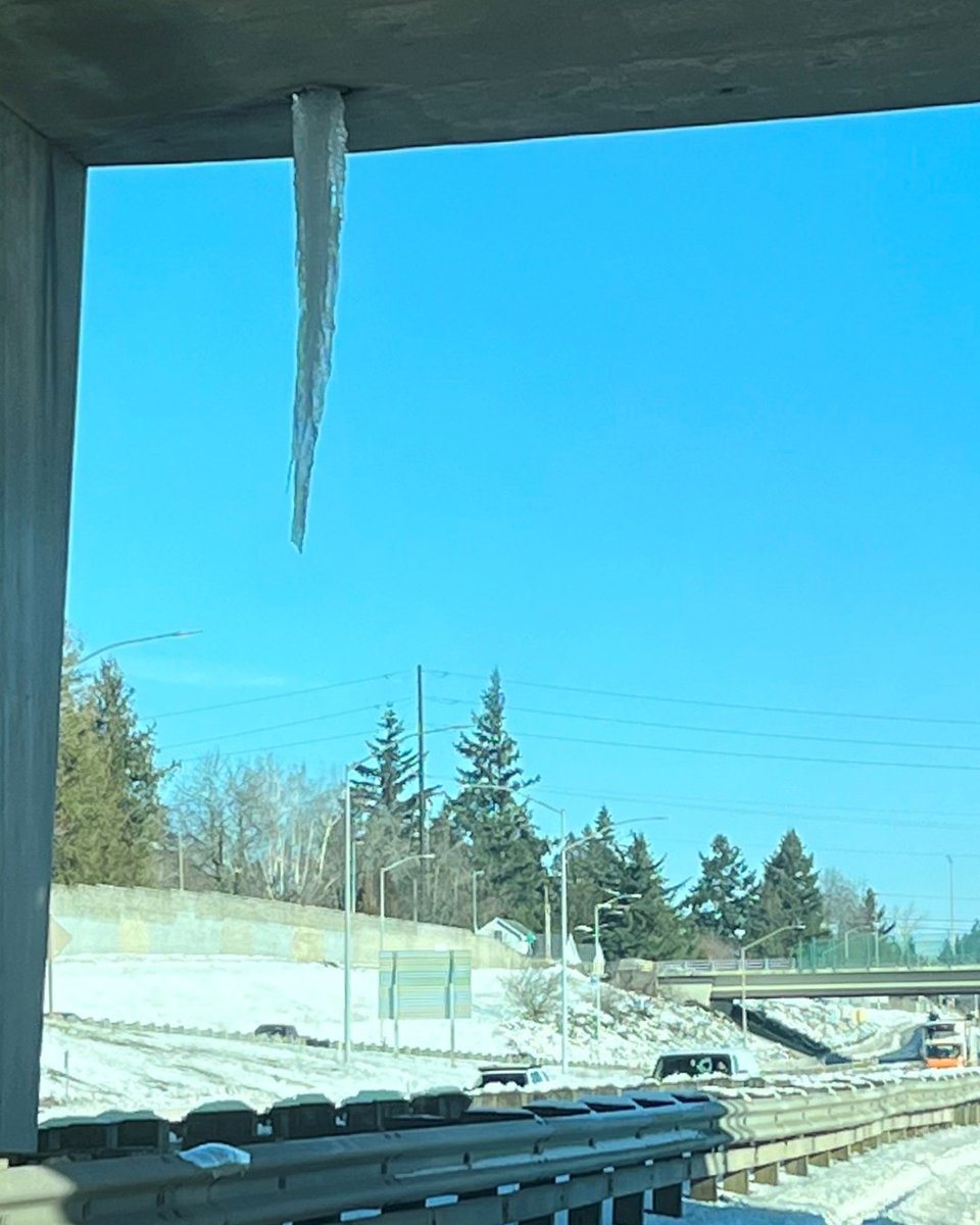 OregonDOT's tweet image. Ever cleared a siber-tooth tigersicle? Our #Portland-area crews work around the clock to knock down ice, snow and host of other hazards during winter's worst. 

Storm treatment stats so far: 65,145 gallons of deicer, 638 tons of salt and 2,336 yards of sand. #orwx #pdxtst